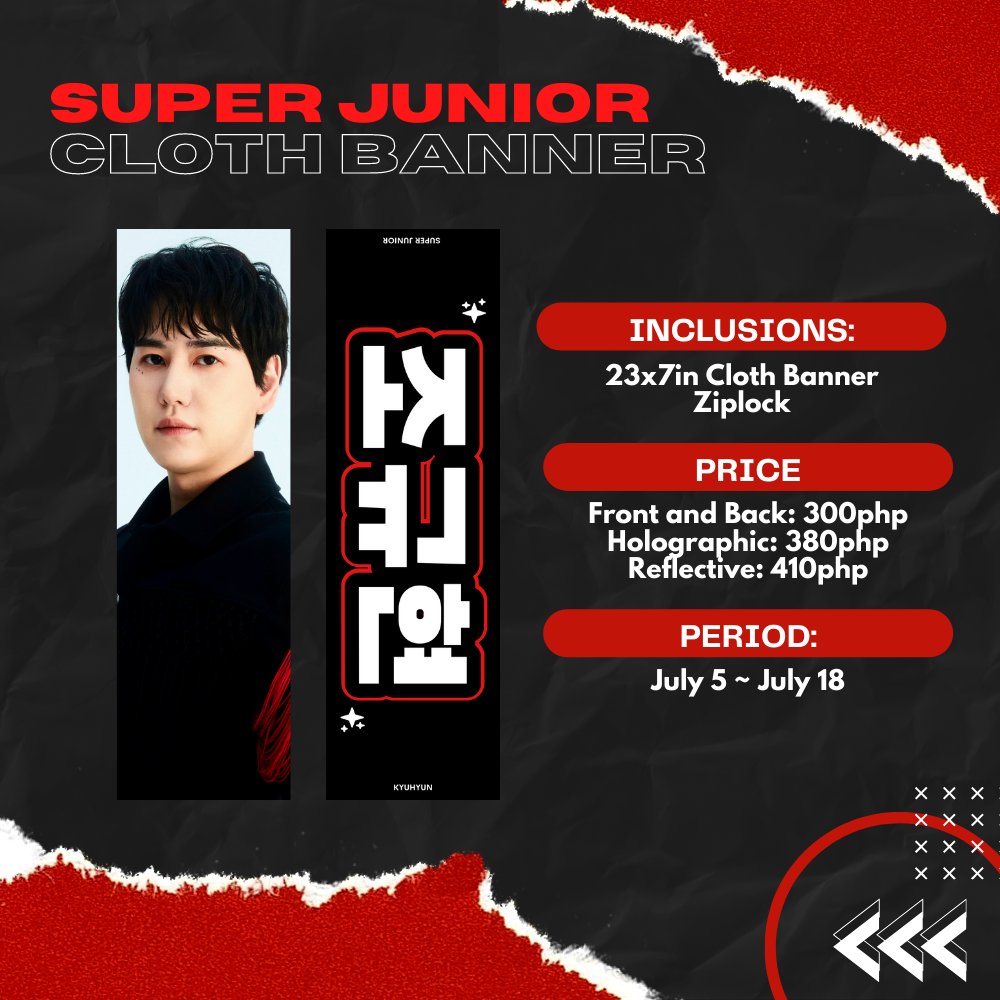iTreasurePH's tweet photo. [3/3] wts lfb ph go

SUPER JUNIOR CLOTH BANNER by 
@iTreasurePH
 
PLAIN: 300php + lsf
HOLO: 380php + lsf
REFLECTIVE: 410php + lsf

📆DOO: July 18
📆DOP: July 18

Order form: https://t.co/U11GSxGuk2

#슈퍼주니어 #SUPERJUNIOR #SuperShow9
#SS9Manila #SS9inManila https://t.co/ovgINet6H8