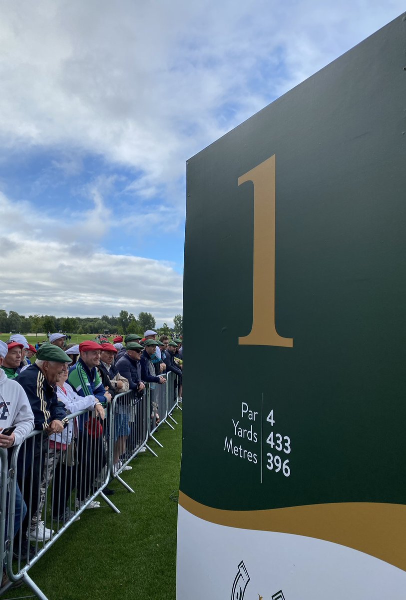 Yesterday morning it was hello from the 1st tee to everyone in Adare, now it’s quite literally hello to…everyone 😂👋 #JPProAm2022