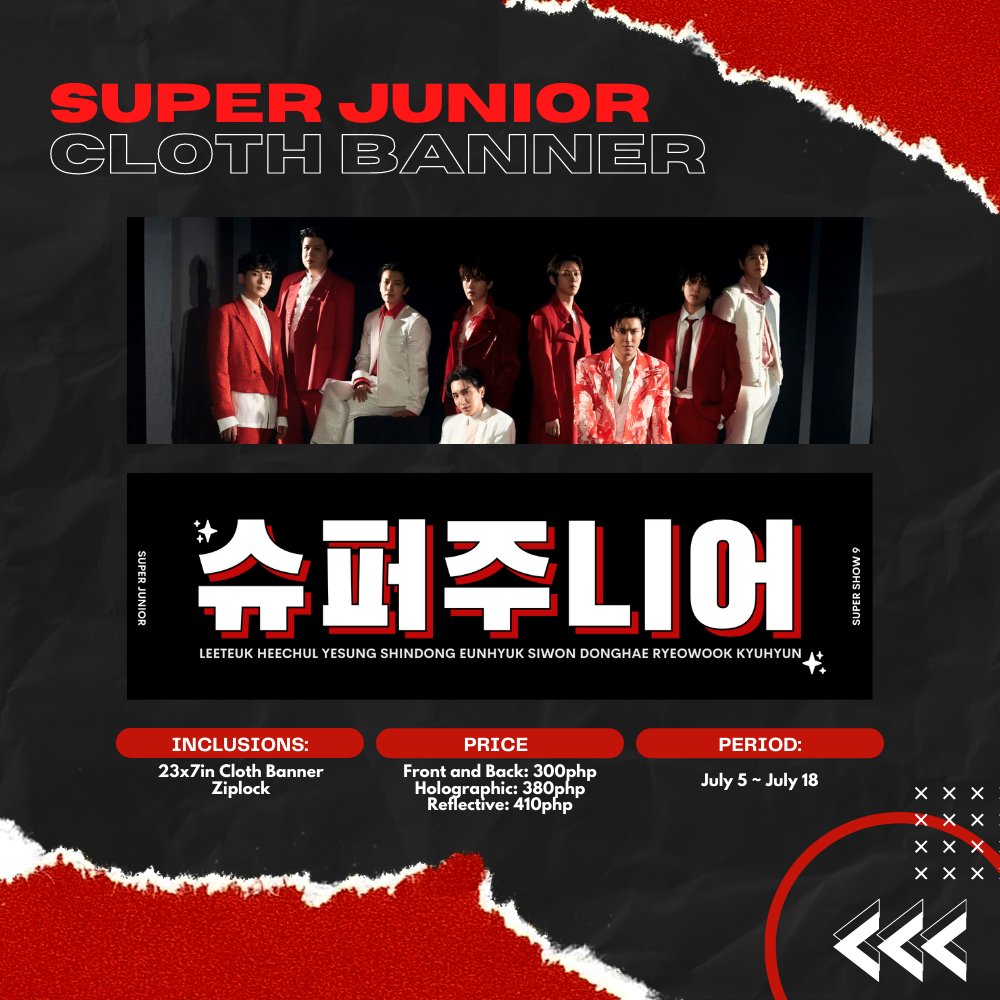 iTreasurePH's tweet photo. [1/3] wts lfb ph go

SUPER JUNIOR CLOTH BANNER by 
@iTreasurePH
 
PLAIN: 300php + lsf
HOLO: 380php + lsf
REFLECTIVE: 410php + lsf

📆DOO: July 18
📆DOP: July 18

Order form: https://t.co/U11GSxGuk2

#슈퍼주니어 #SUPERJUNIOR #SuperShow9
#SS9Manila #SS9inManila https://t.co/40mNtLAbss