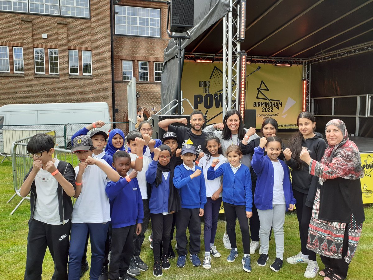 GreetPrimary's tweet photo. The Champ @galal_yafai π₯π₯ showing our children that there are NO limits to what they can #achieve @birminghamcg22 #getgreetactive what a #knockout of a dayπ₯° https://t.co/7tPs95gl6F