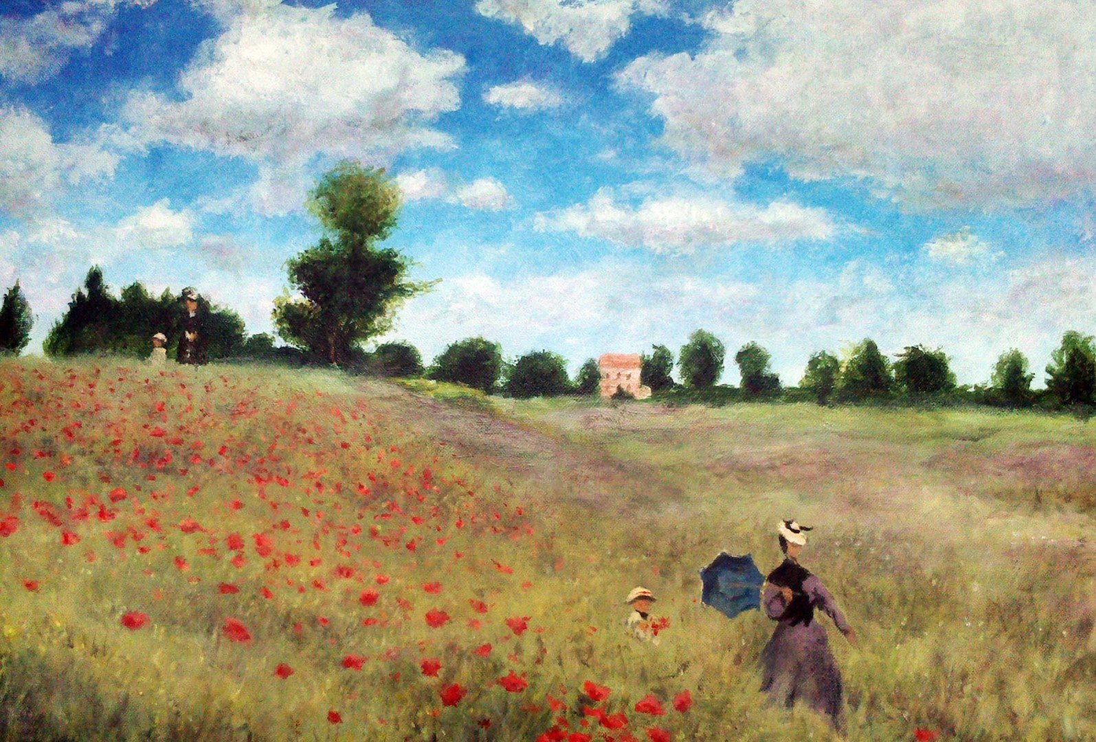Poppies in a field Claude Monet