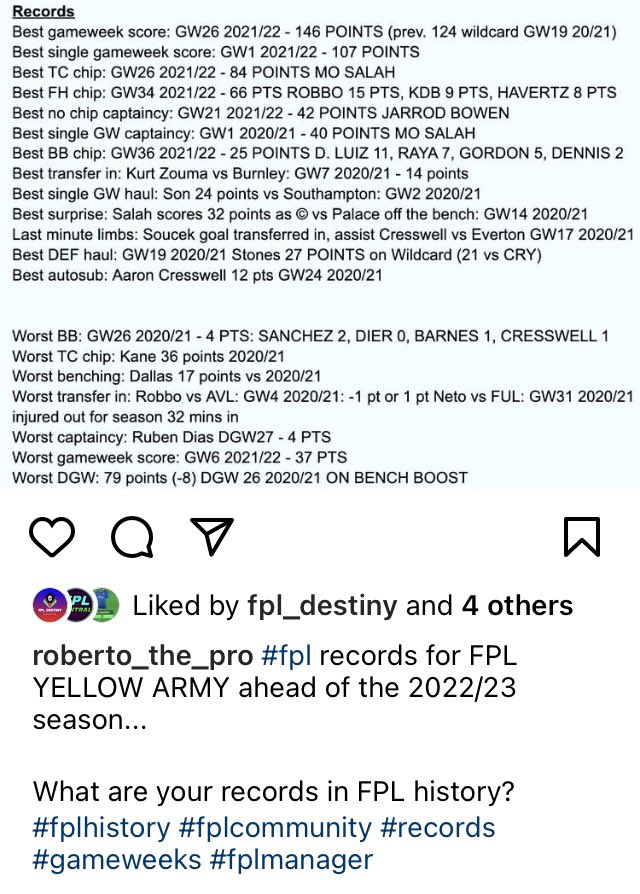 RobertoHollis9's tweet photo. #FPLCommunity @FplRetweet
#FPLRecords #FPL #FPLManagers #FPLHistory
👋Hello everyone! There’s some absolute legends on this list, who’s on your list of FPL records? (Btw, best transfer in {not including GW1} should be Salah GW26: 28pts, but the best single GW was Zouma)
The Good https://t.co/gzy3wKserB
