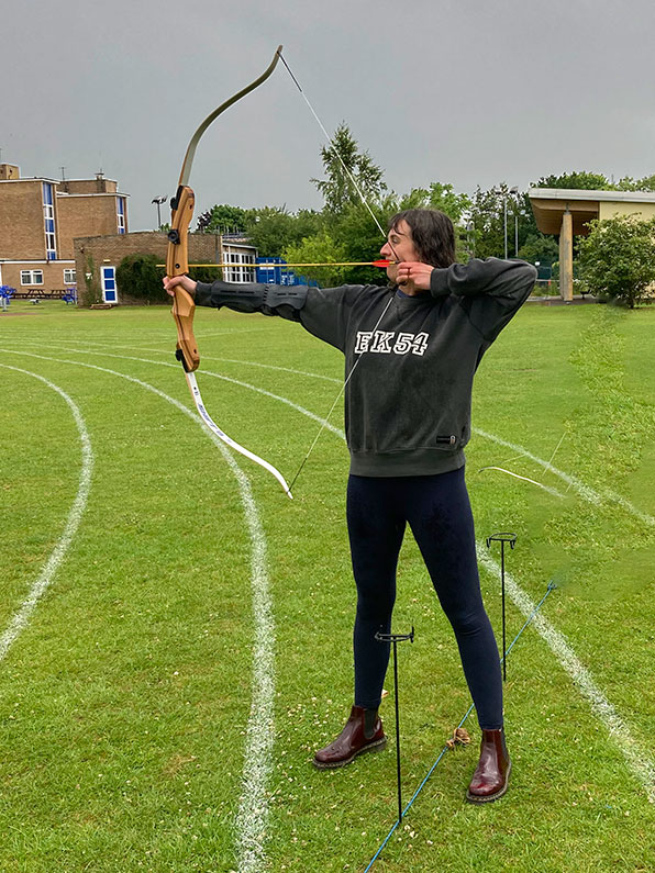 Three brave Danesfield CofE Middle School staff enjoyed a great archery session and the rain did not put them off. They enjoyed every minute and showed some great archery skills. <a href="/danesfield_mid/">Danesfield Middle</a> #williton #archery #Minehead #Taunton #bridgwater