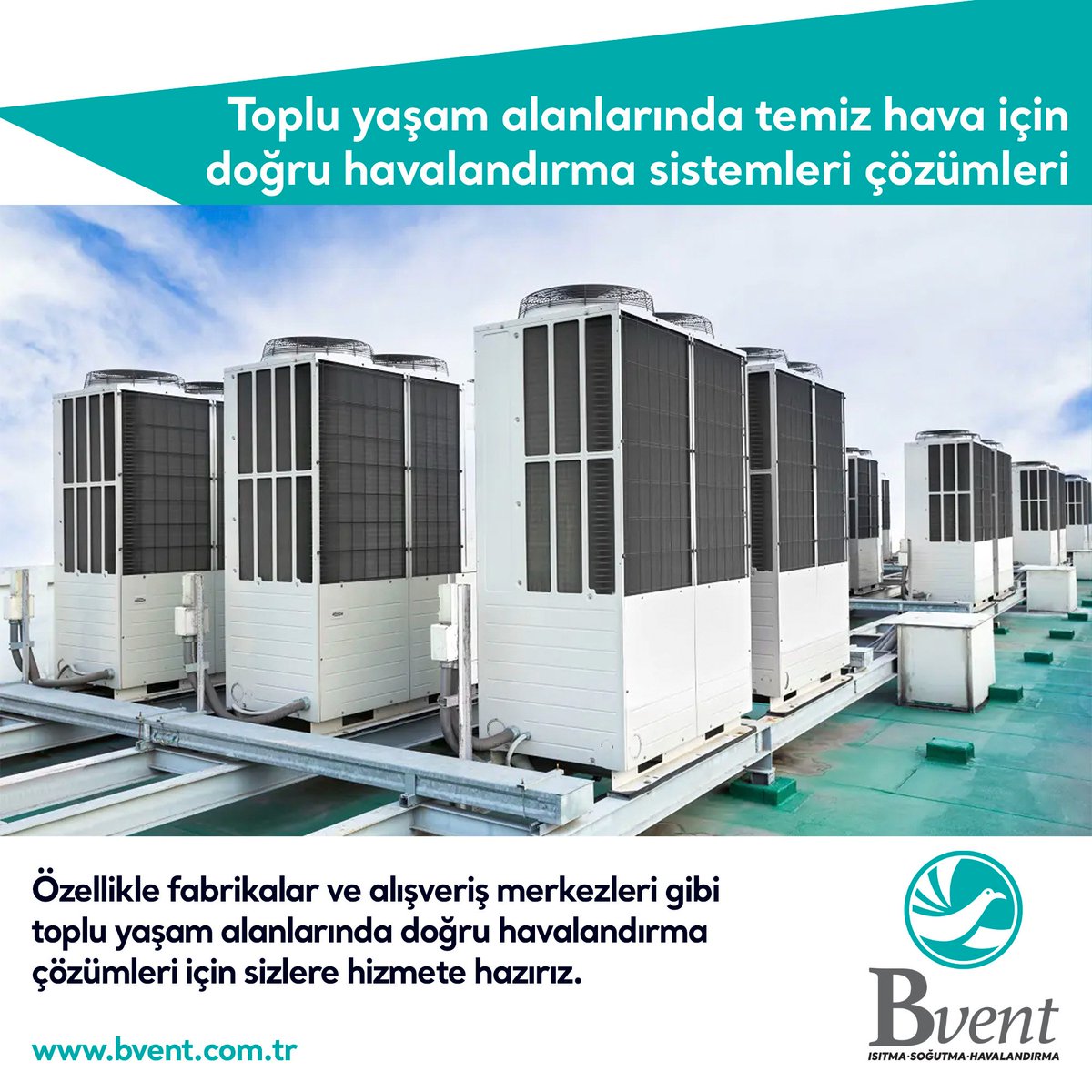 Özellikle fabrikalar ve alışveriş merkezleri gibi toplu yaşam alanlarında doğru havalandırma çözümleri için sizlere hizmete hazırız. #bvent #bventmühendislik #klimasantrali #havaperdesi #aircurtain #jetfan #hvac #havalandırma #ısıtma #soğutma #vrf #vrv #izmir #türkiye