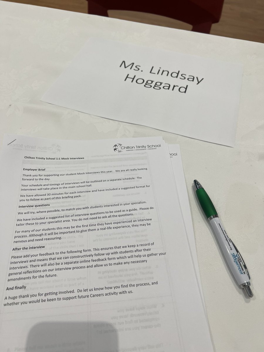 Ready for a day of mock interviews with year 10 students <a href="/Chilton_Trinity/">Chilton Trinity School</a> welcome to the world of housing <a href="/HomesSedgemoor/">Homes in Sedgemoor</a>