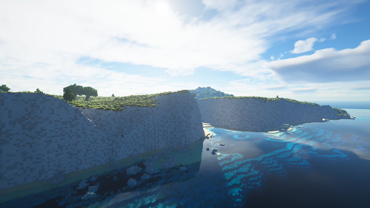JDVPcraft's tweet photo. Hi everyone, i introduce you to a plain and chalk cliff biome inspired by the Normandy coast line 🐄
#Minecraft, #WorldPainter, #Patrix https://t.co/W9gh1T7V8q