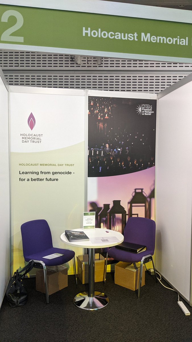 Delighted to be at the #FoRBForum at the <a href="/HMD_UK/">Holocaust Memorial Day Trust</a> stall. Looking forward to meeting lots of delegates <a href="/UKFoRBForum/">UKFoRBForum</a>
