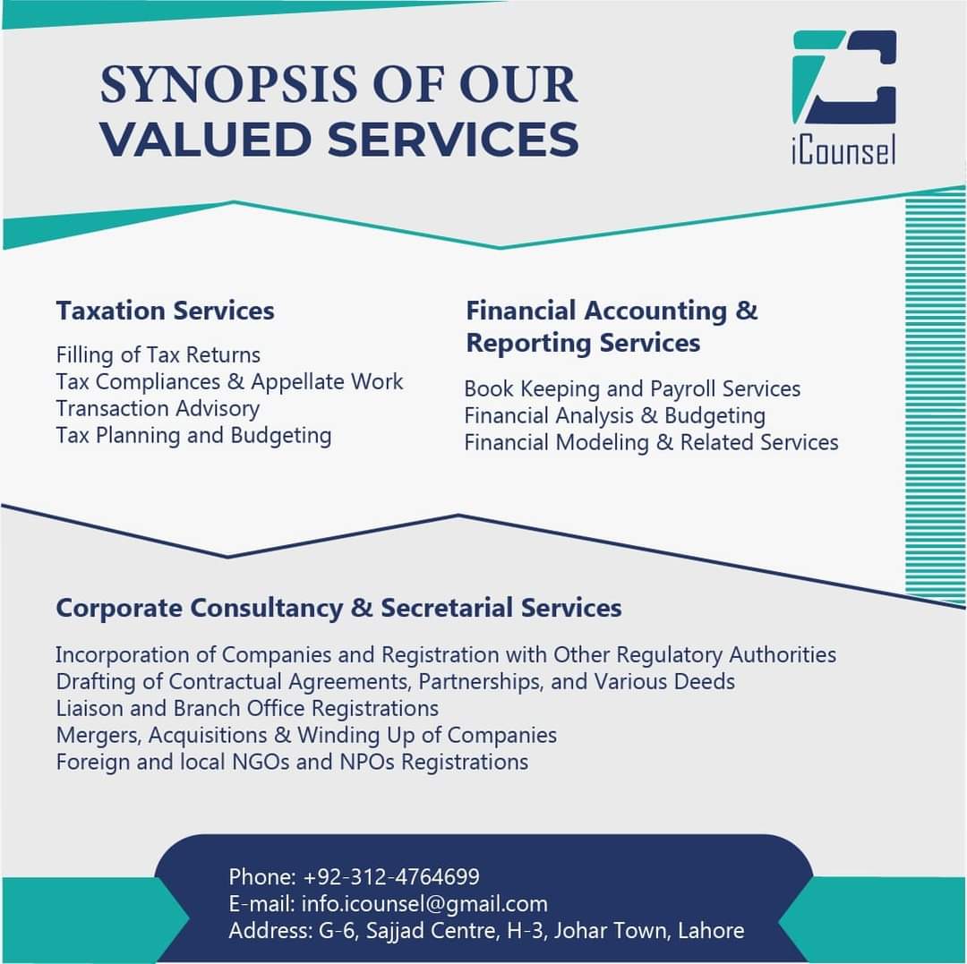 iCounsel4's tweet photo. We provide solutions to all your tax, corporate and accounting needs.
Sir we will be glad to offer our services to you as well. 
@enablers_org
@saqibazhar
#letsconnect https://t.co/SGGEU4NrGv