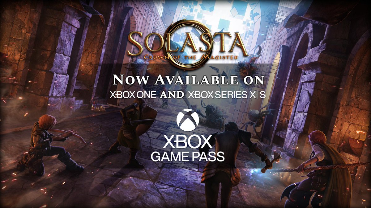 Solasta is now available on Xbox One &amp; Xbox Series X/S! And there's cross-platform &amp; cross-play between Xbox, PC &amp; Mac^^

If you didn't play it on PC yet and own an Xbox, it's time to give it a try with Xbox Game Pass! :D