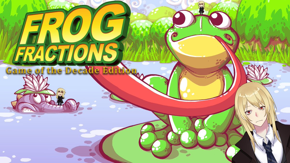 JuliusVBVTuber's tweet photo. It’s time to play with a Frog I think, I was recommend this by @Alula_lalune idk wtf this is (VOD will be uploaded to YouTube right after!)
Waiting Room Is Up! (06/07 16:30 JST)
https://t.co/1G9tfmca0t
#VTuber #VTubers #ENVTuber #VTuberEN #VTuberUprising #FrogFractions #Twitch https://t.co/5dvl6tgwxw