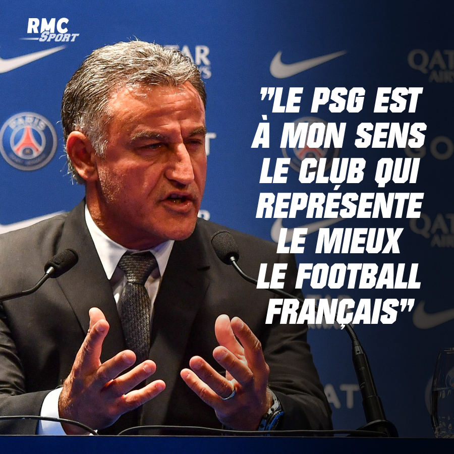 RMCsport's tweet photo. 🔴🔵 Christophe Galtier sur sa fierté de signer au PSG : "le PSG est à mon sens le club qui représente le mieux le football français" https://t.co/NXbpUxOvkN