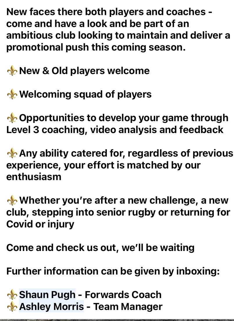 Fleur De Lys RFC ⚜️ tweet media