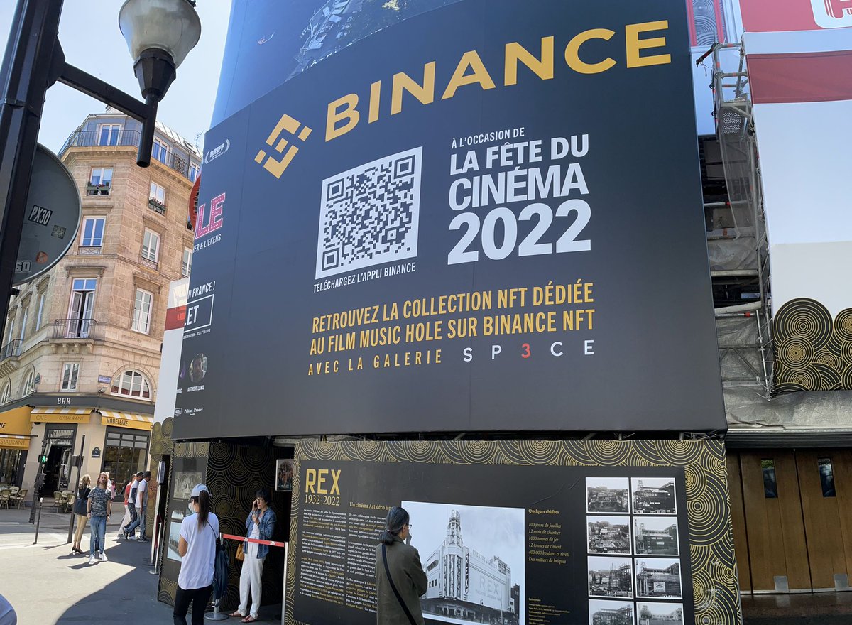 Binance France Officiel (@lebinancefr) on Twitter photo Vous reconnaissez l'endroit ?
Tous ceux ayant obtenu le #NFT pour l'avant-première de #MusicHole : RDV au <a href="/LeGrandRex/">Le Grand Rex</a> ce soir à Paris.
📸 Partagez un selfie de vous devant l'affiche sur votre compte & taguez <a href="/LeBinanceFR/">Binance France</a>. Les plus créatifs seront RT Vous reconnaissez l'endroit ?
Tous ceux ayant obtenu le #NFT pour l'avant-première de #MusicHole : RDV au <a href="/LeGrandRex/">Le Grand Rex</a> ce soir à Paris.
📸 Partagez un selfie de vous devant l'affiche sur votre compte & taguez <a href="/LeBinanceFR/">Binance France</a>. Les plus créatifs seront RT