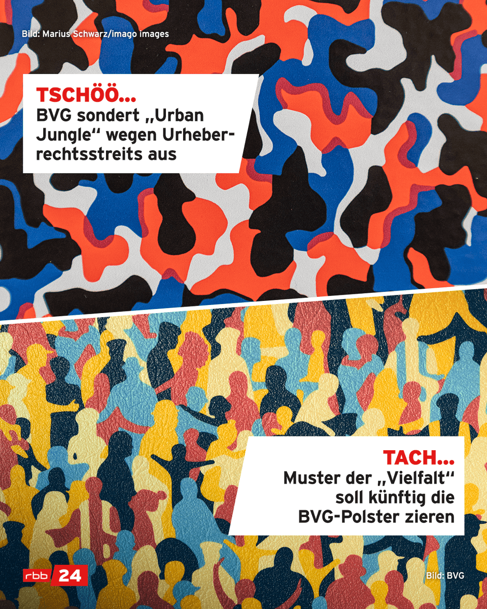 derJamesJackson's tweet photo. Berlin public transport is replacing its iconic "urban jungle" moquette pattern with a pattern that represents "diversity" https://t.co/qXvW9PMctm