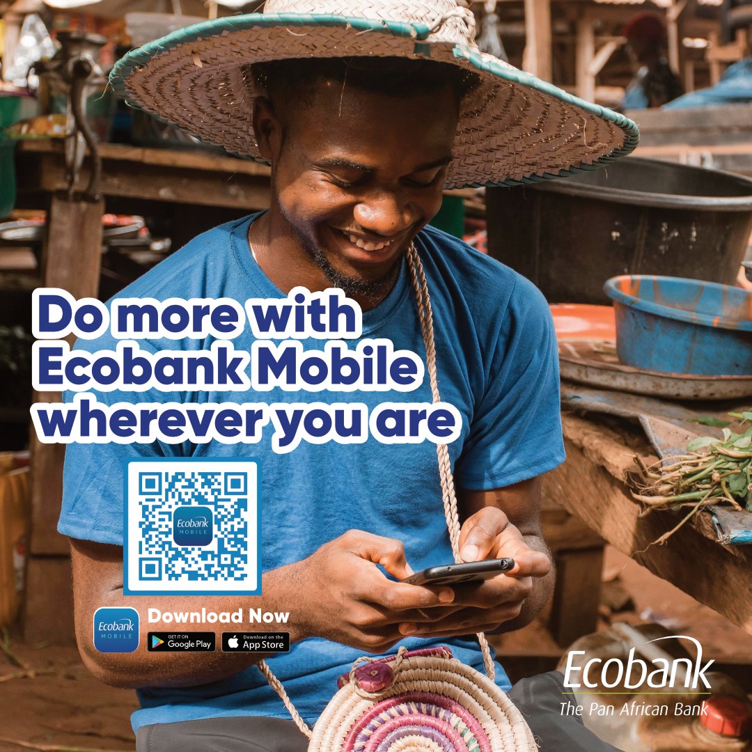 EcobankGhanaPLC's tweet photo. Click https://t.co/ER33HyqNL3 to download the Ecobank Mobile and enjoy fastest and most secured way to make payments and easily split payments with people you trust. Call toll-free 080 000 3225 for assistance.
#XpressPlusAccount #EcobankMobile #Cashlesspayments #ThePanAfricanBank https://t.co/pPF89cp84J