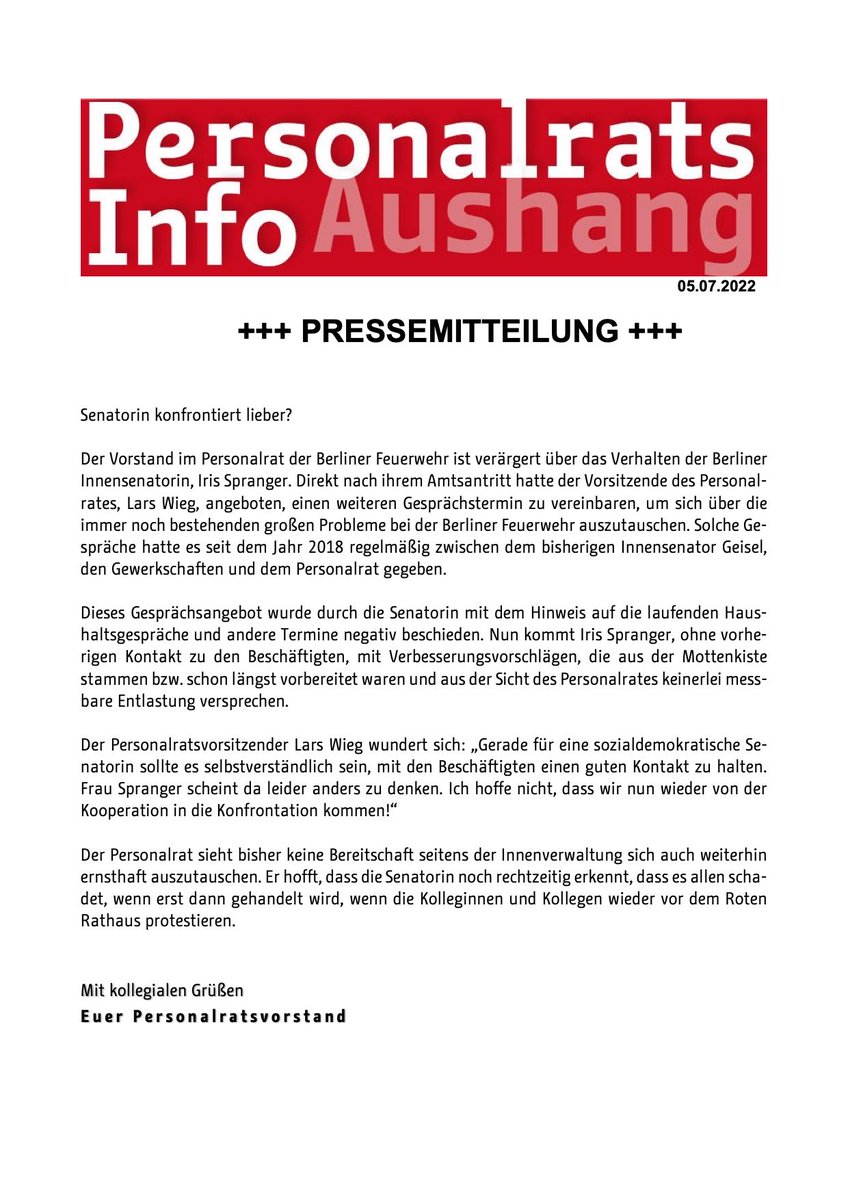 Die momentane Situation ist unbeschreiblich..21 LHF gemindert oder unbesetzt, trotzdem sind 15 RTW nicht im Dienst…wieder AZ und keine nachhaltigen Lösungen erkennbar