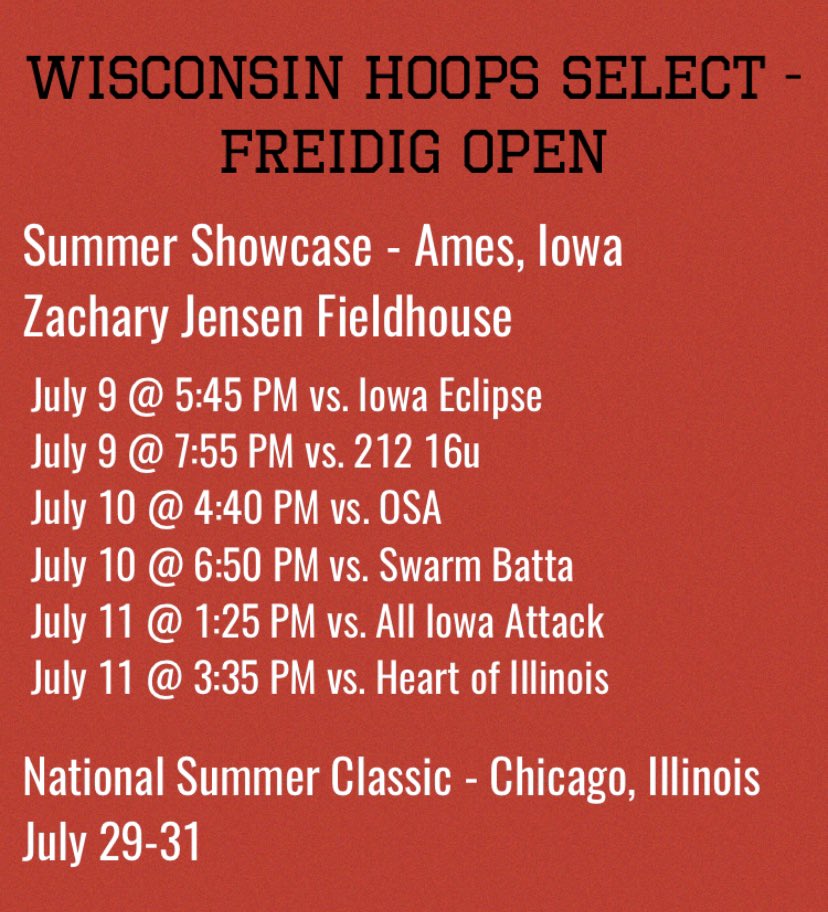 Check out Jillian (<a href="/jscharlau14/">Jillian Scharlau</a>) with her <a href="/WisHoopsSelect1/">Wisconsin Hoops Select</a> team this July!!