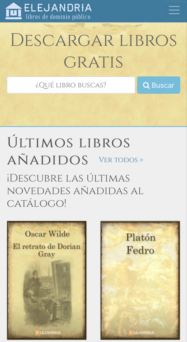 6. Elejandría - Descarga libros y colecciones gratis. 👉 elejandria.com <a href="/ElejandriaWeb/">Elejandria.com</a>
