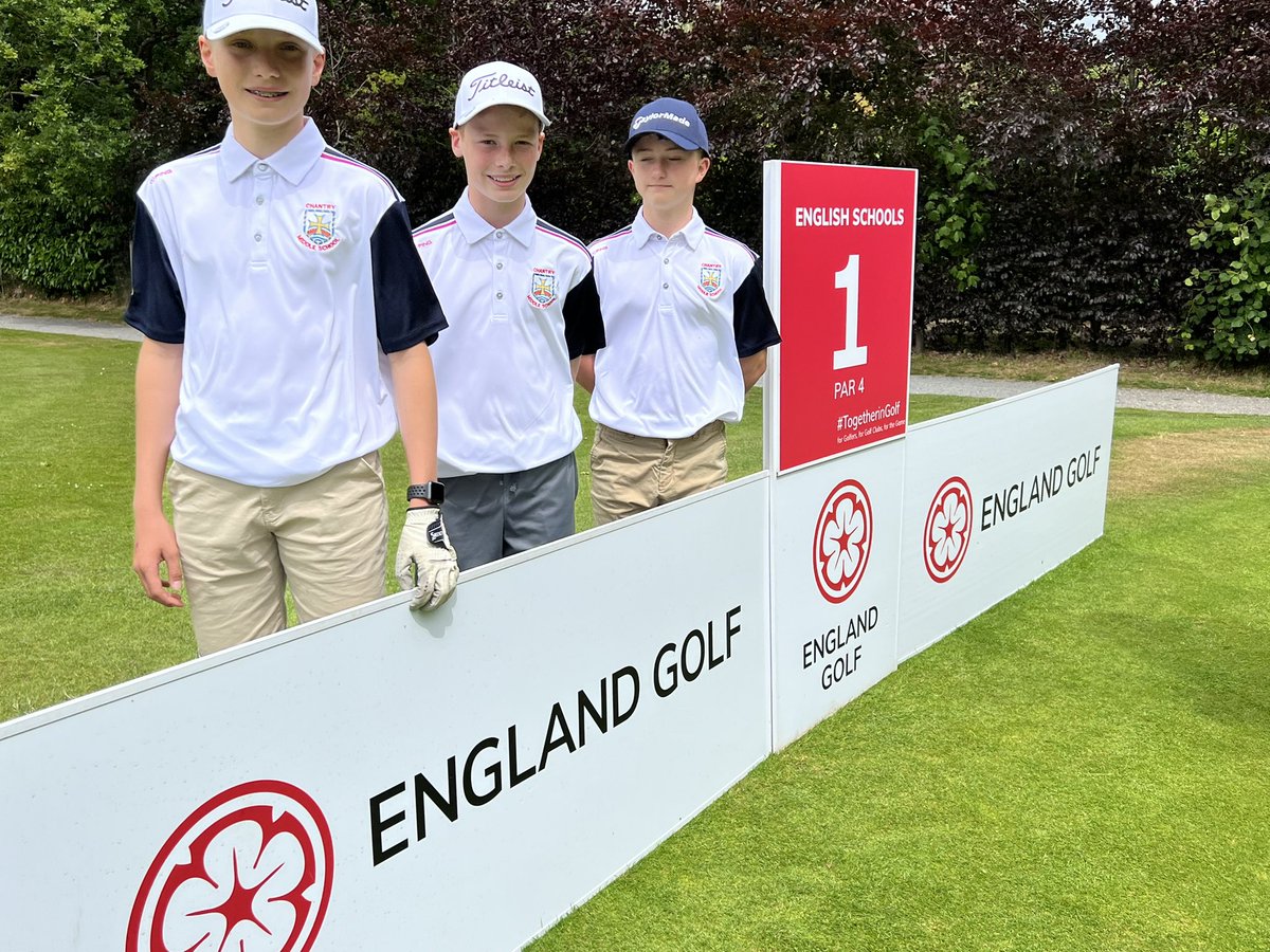 amarchibald's tweet photo. @MorpethChantry golf team out for their practice round before the @EnglandGolf   Schools championship @woodhallspagolf . Thanks for the sponsorship of the tops @ReflectiveT3ach @beezapps https://t.co/TPZ3mC7YxZ