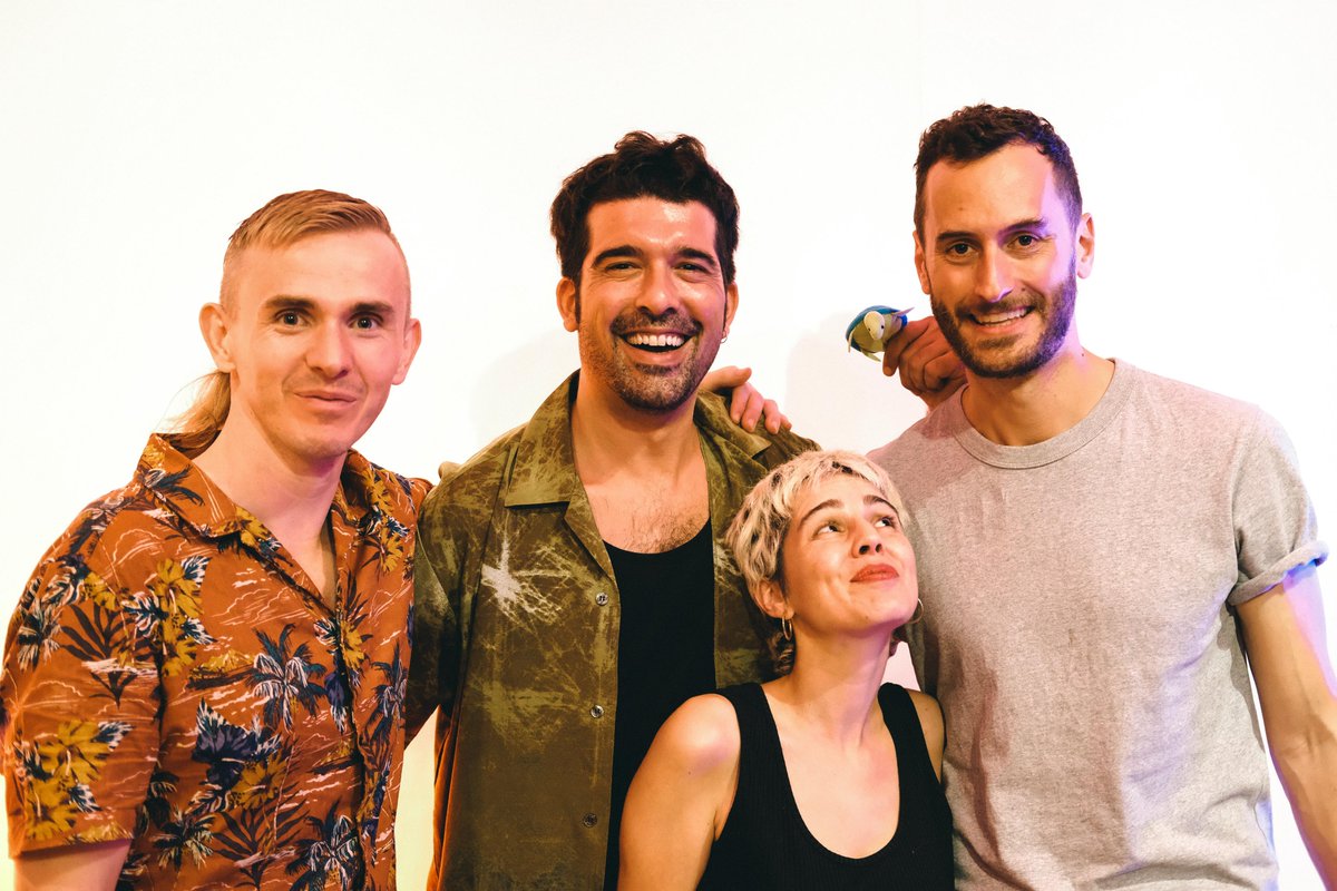 stevenjfowler's tweet photo. Lovely portraits from the @europepoetfest Catalan event @iklectikartlab last sat night, thanks to @IRLlull_London. Meself and Eduard and Isa from Iklectik, and the amazing @radiojansky, and the great @benedmusic. Loads of pics up https://t.co/SwksLLyKga https://t.co/g7VdG5p7IQ