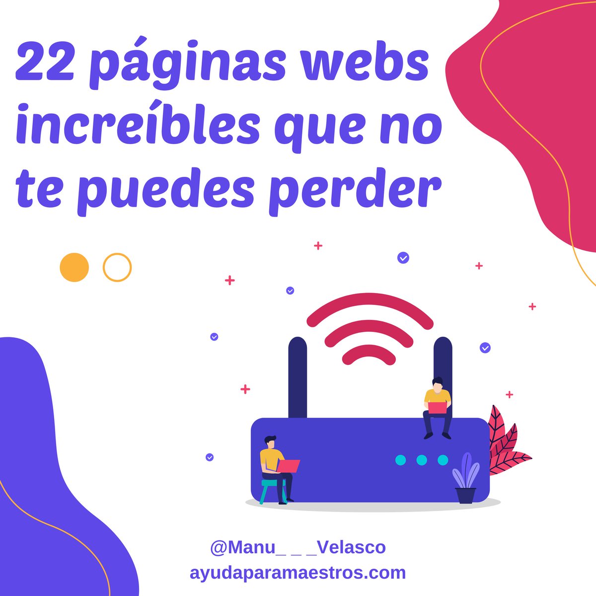 Para terminar, aquí os dejo el post que he publicado en mi web <a href="/AyudaMaestros/">Ayuda para maestros</a> con las 22 páginas webs increíbles que no te puedes perder. 👉 ayudaparamaestros.com/2022/07/22-pag… ¡Si te ha gustado el hilo, no te olvides de compartirlo! Gracias. 🤗