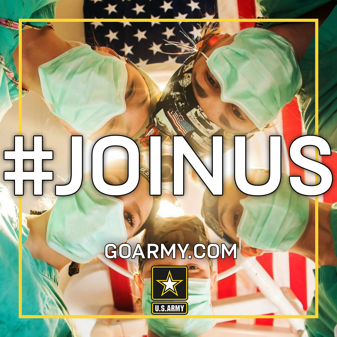 6thMRB's tweet photo. JOIN THE WINNING TEAM!

#DYK? Answering the call to service as a healthcare provider does not mean putting your life on hold!

DM now to connect with a Healthcare Recruiter. 

#JoinUs | #CallToService | #ServeWithUs | #PracticeYourPassion | #GoArmy https://t.co/UlXLJADCSO