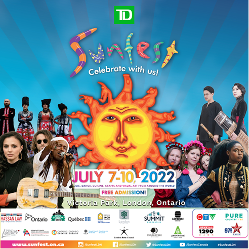 tourism_london's tweet photo. It’s time for summer vibes and rhythm! 🌞💃

London’s @SunfestLDN is back in full glory! 1 park, 4 days and 5 stages, over 40 International &amp; National music ensembles and more than 225 food, craft and visual art exhibitors.

Don't miss it July 7-10, 2022 : https://t.co/Sm0CJtQ6os https://t.co/Duv48RYSRB