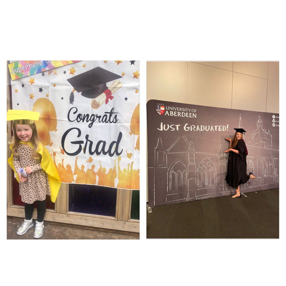 markanderson293's tweet photo. Anyone else been to their youngest daughterโs nursery graduation one week followed by the oldest daughterโs university graduation the nextโฆonly missed the p7 graduation by a couple of years as well ๐ #neverretiring https://t.co/IImusFqGbj