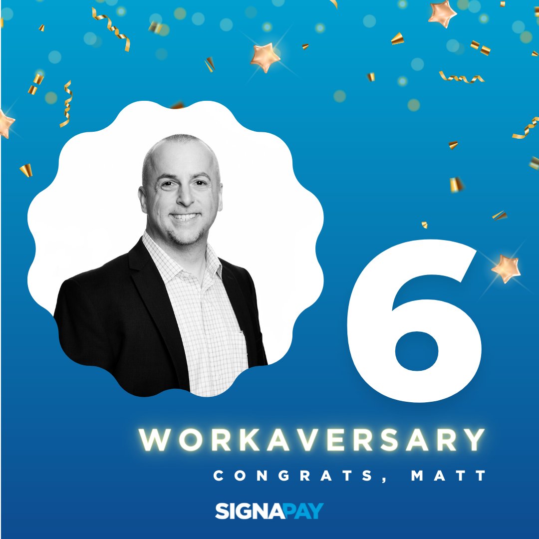 SignaPay's tweet photo. Congratulations Matt Nern on 6 years with us at SignaPay! Matt's leadership across the company has propelled SignaPay to new heights! We appreciate his commitment to leading our organization!
#paylo #signapay #merchantservices #creditcardprocessing #payments #cashdiscount https://t.co/X6zW1sj3gh