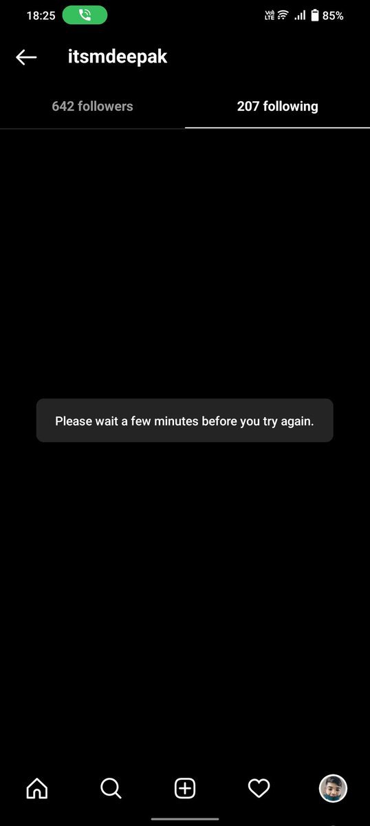 deepbhatdiyawat's tweet photo. @instagram Hello insta. This problem is happening on my account since 24 hours. New feed, stories, follow list is not showing.
Please help me https://t.co/wM3M14MDcp