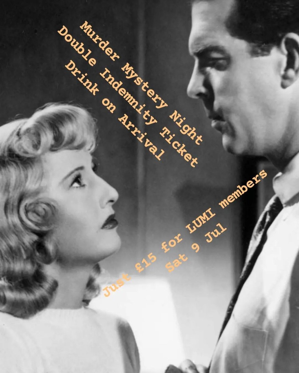 Join us on Saturday for a 1940s night of #intrigue and #glamour <a href="/QFTBelfast/">Queen's Film Theatre</a> when we will perform our #Hollywood #murdermystery followed by a screening of the #classic #FilmNoir Double Indemnity