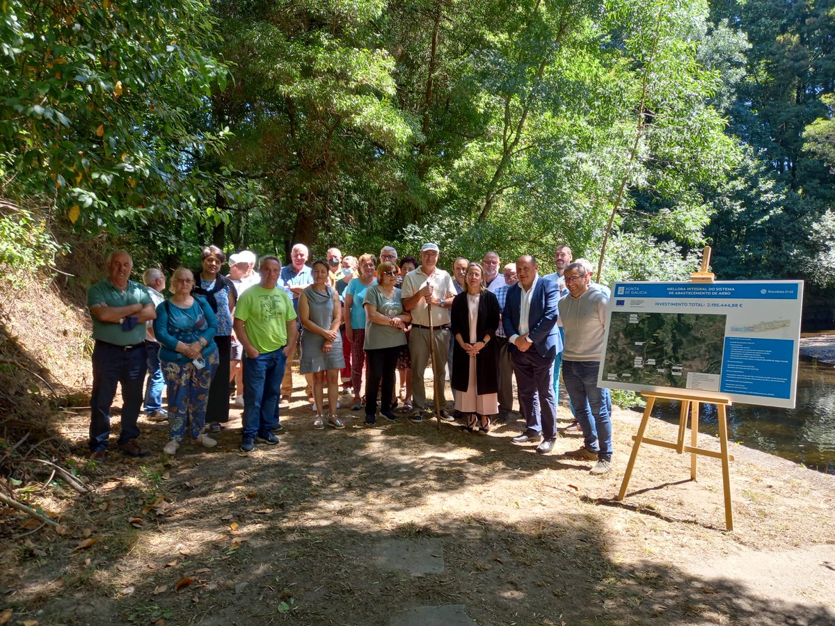 EthelVazquez_m's tweet image. Presentámoslle aos veciños de #Arbo o proxecto de mellora do abastecemento do municipio, que suporá un investimento de 2,2M€ e permitirá garantir o subministro de auga en cantidade e calidade

O obxectivo é iniciar as obras a finais de ano e que estean en servizo o próximo verán