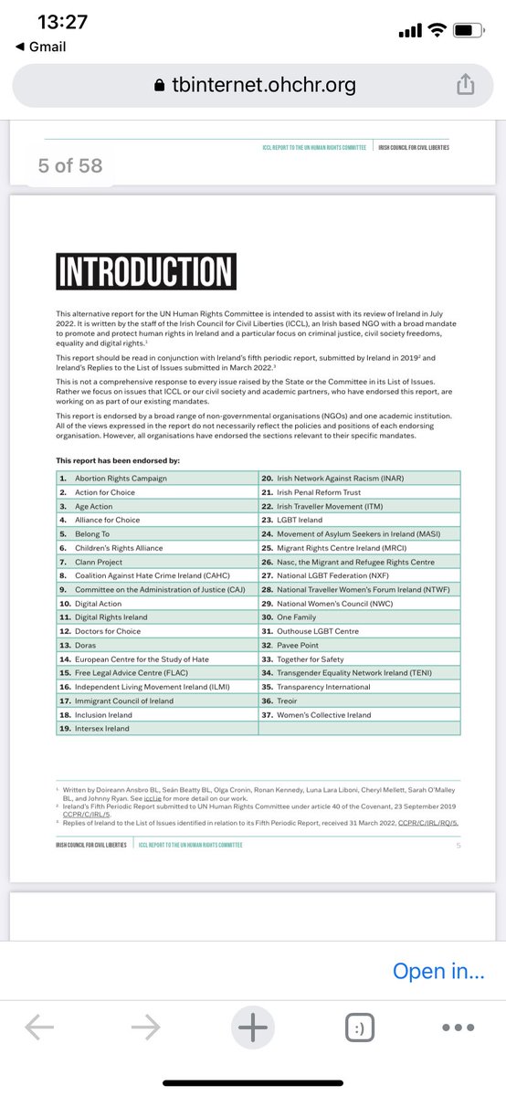 KarSugrue's tweet photo. Immensely proud that @together_safety is standing alongside our friends and colleagues in #humanrightsIRL in support of the excellent @ICCLtweet report being presented to the @UNHumanRights committee this week - worth reading in full here 

https://t.co/bZnltKAnlJ

#ICCPRIreland https://t.co/ssf5OxkYHw