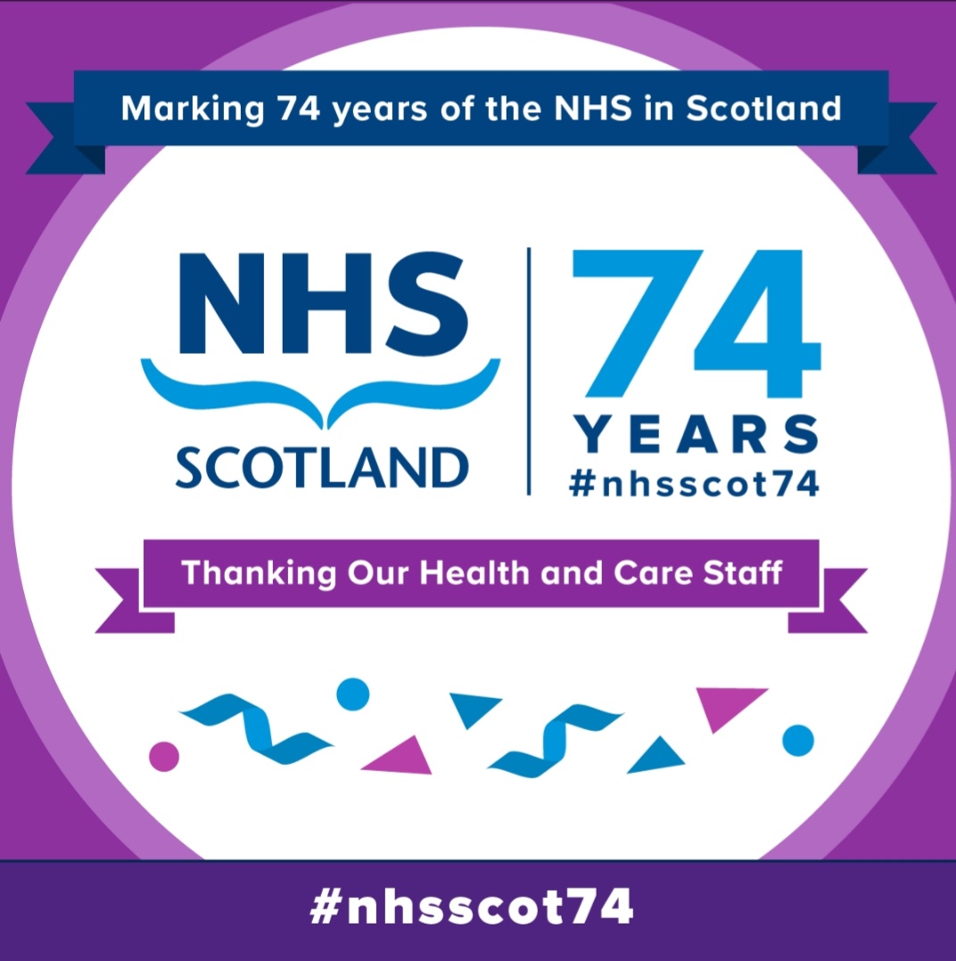 Happy Birthday NHS 🥳 74 today! Proud to have played my part #nhsscot74 #nhsscotland #nhsbirthday