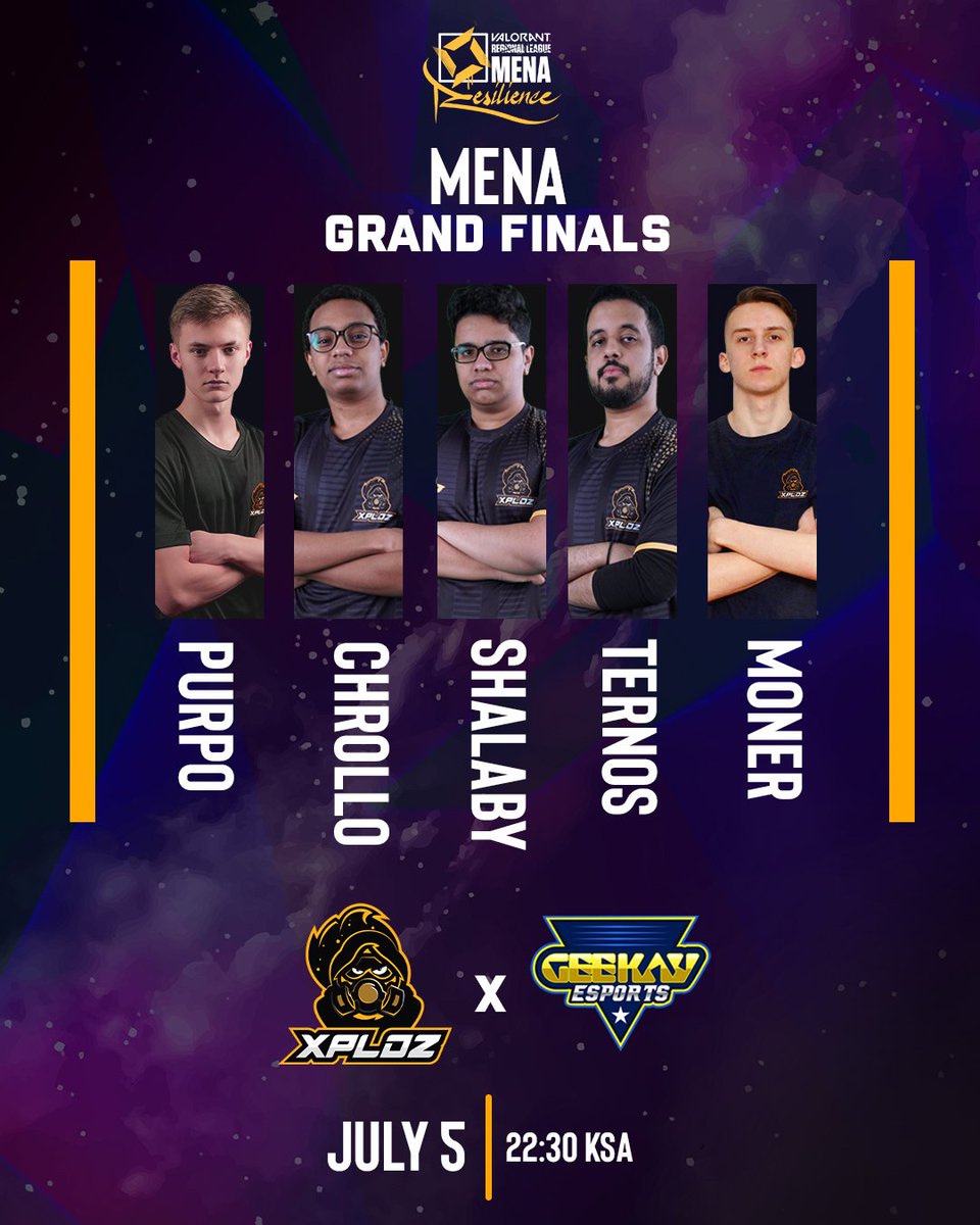 Day 2 at @valleague_mena Finals. ⚔: Vs @Geekay_Esports Winner Bracket Finals. 🖥: twitch.tv/valorantleague… @VirginMENA #XPLDZ #WeAreXPLDZ #VALORANT #VEIP #VirginMegastore #DubaiCommercity