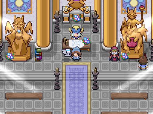 Clara_Dragon's tweet image. 🌟Más imágenes de Ciudad Perseo🌟 
Esta vez algunos de sus interiores, como la biblioteca, la catedral, el palacio y su Centro Pokémon.