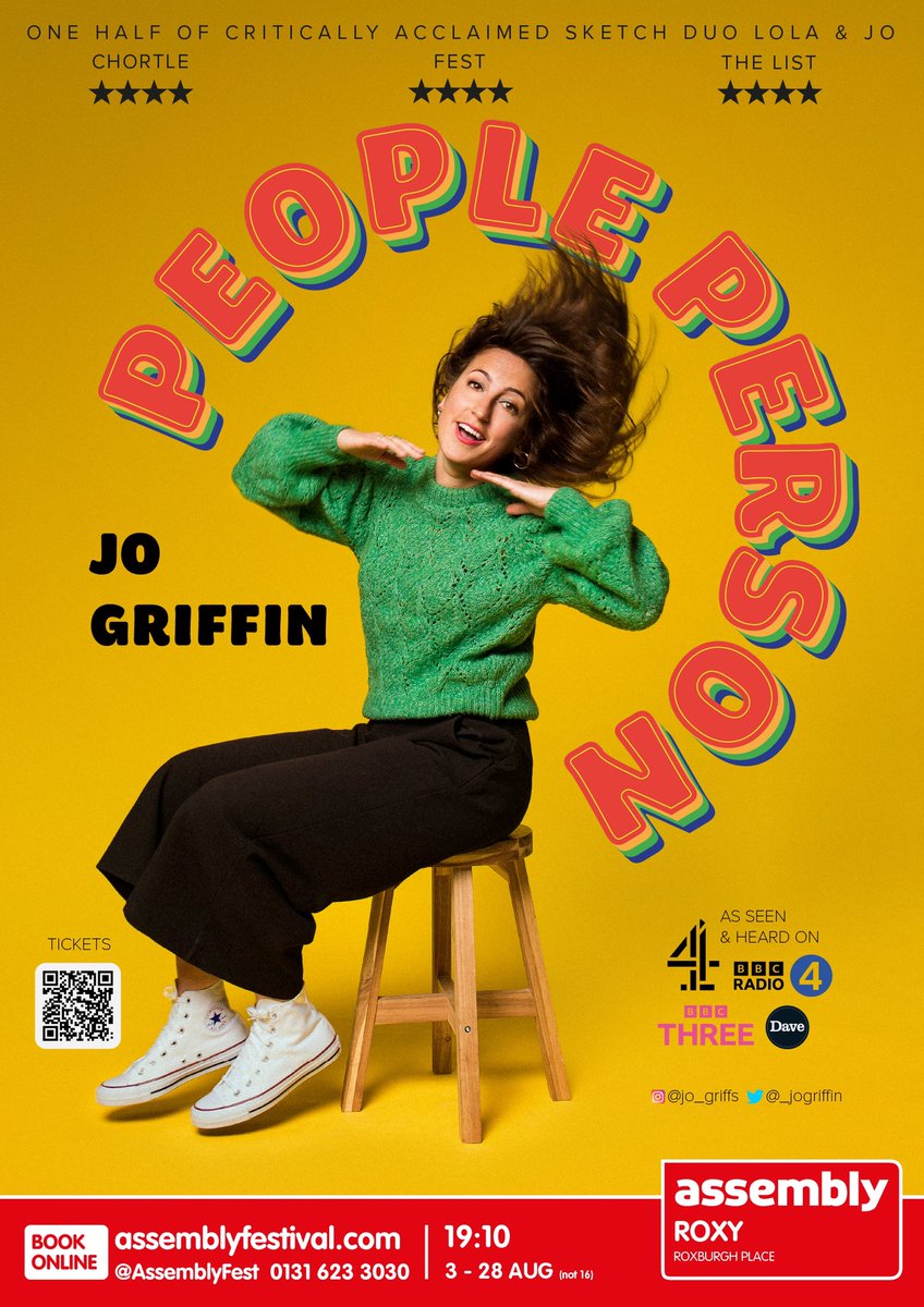 JO’s Edinburgh poster for her new stand-up show directed by LOLA

The Lola &amp; Jo love fest continues, we’re just experimenting with new positions 🤼‍♀️

📸: Rebecca Need-Menear
🎨: <a href="/Williamandrews/">William Andrews</a> 

Get your tix <a href="/edfringe/">Edinburgh Festival Fringe</a> <a href="/AssemblyFest/">Assembly Festival</a>