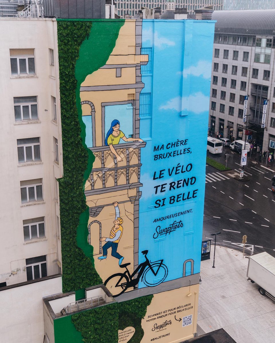 Magnifique. J'adore. 😍
👉Félicitations à @Swapfiets pour ses 5000 clients à  #Bruxelles.👍