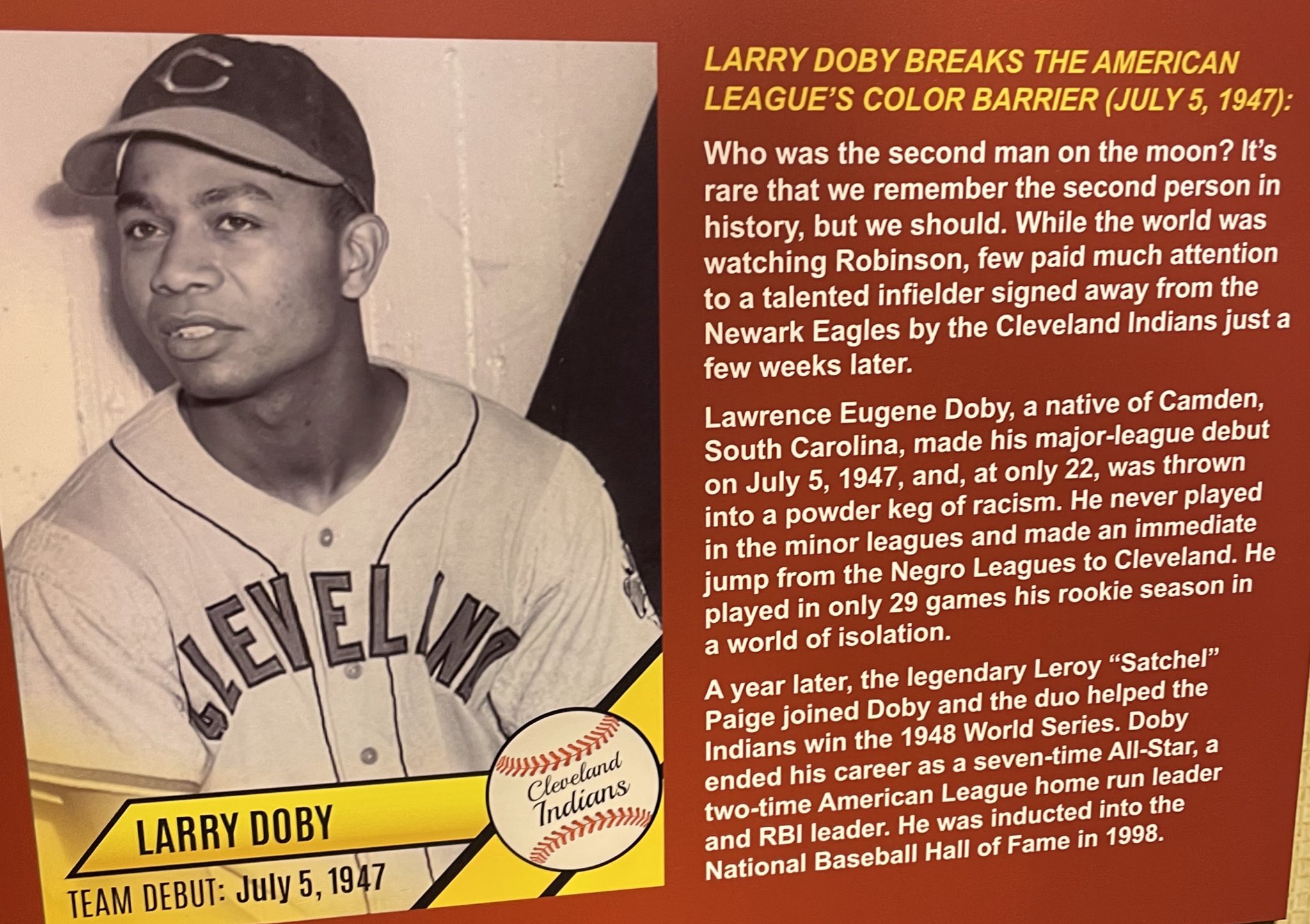 Doby made history with Indians
