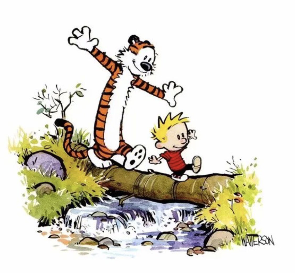 Happy 64th birthday to Bill Watterson!  Calvin and Hobbes   Que bien nos viene 