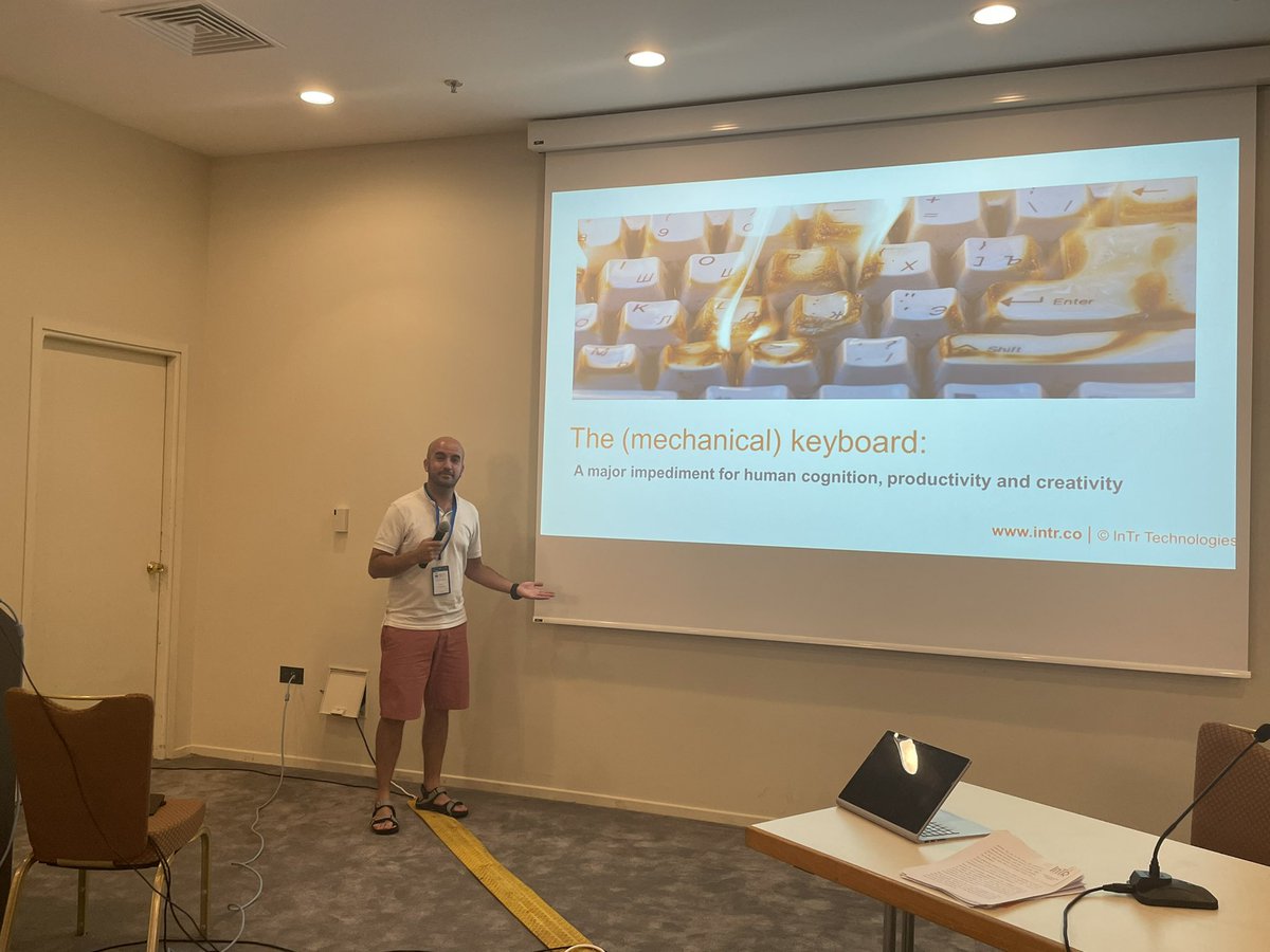 MStasimioti's tweet photo. “The mechanical keyboard is a major impediment for human cognition, productivity, and creativity” https://t.co/OCNAxl882Y