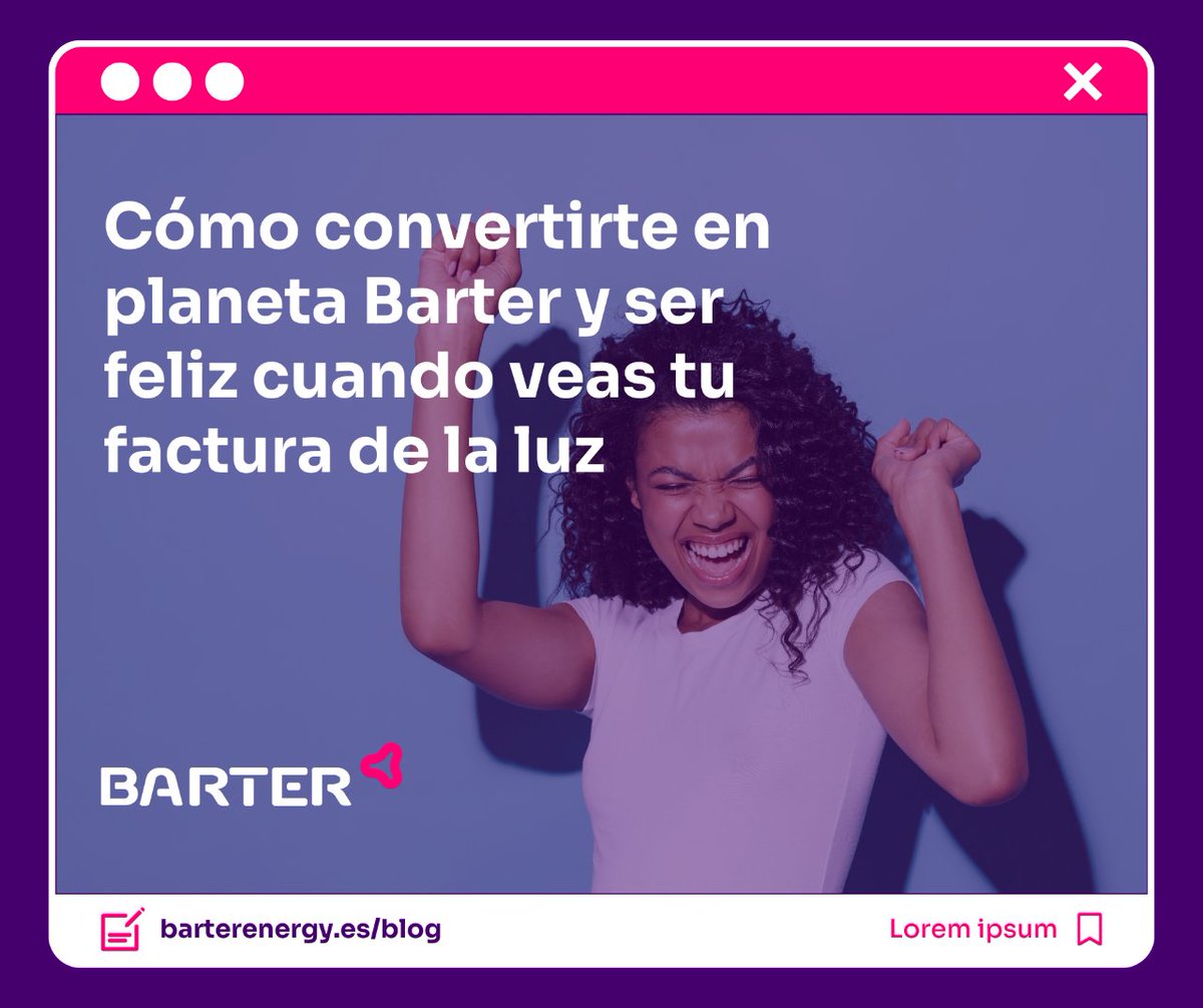 BarterEnergy's tweet photo. La energía solar puede ser una forma de ahorrar y contribuir a ser más sostenible
👇 Decubre cómo 👇
https://t.co/D5BlVaOevW
#CompartiendoElSol #ahorroluz https://t.co/PPk2T5ljwp