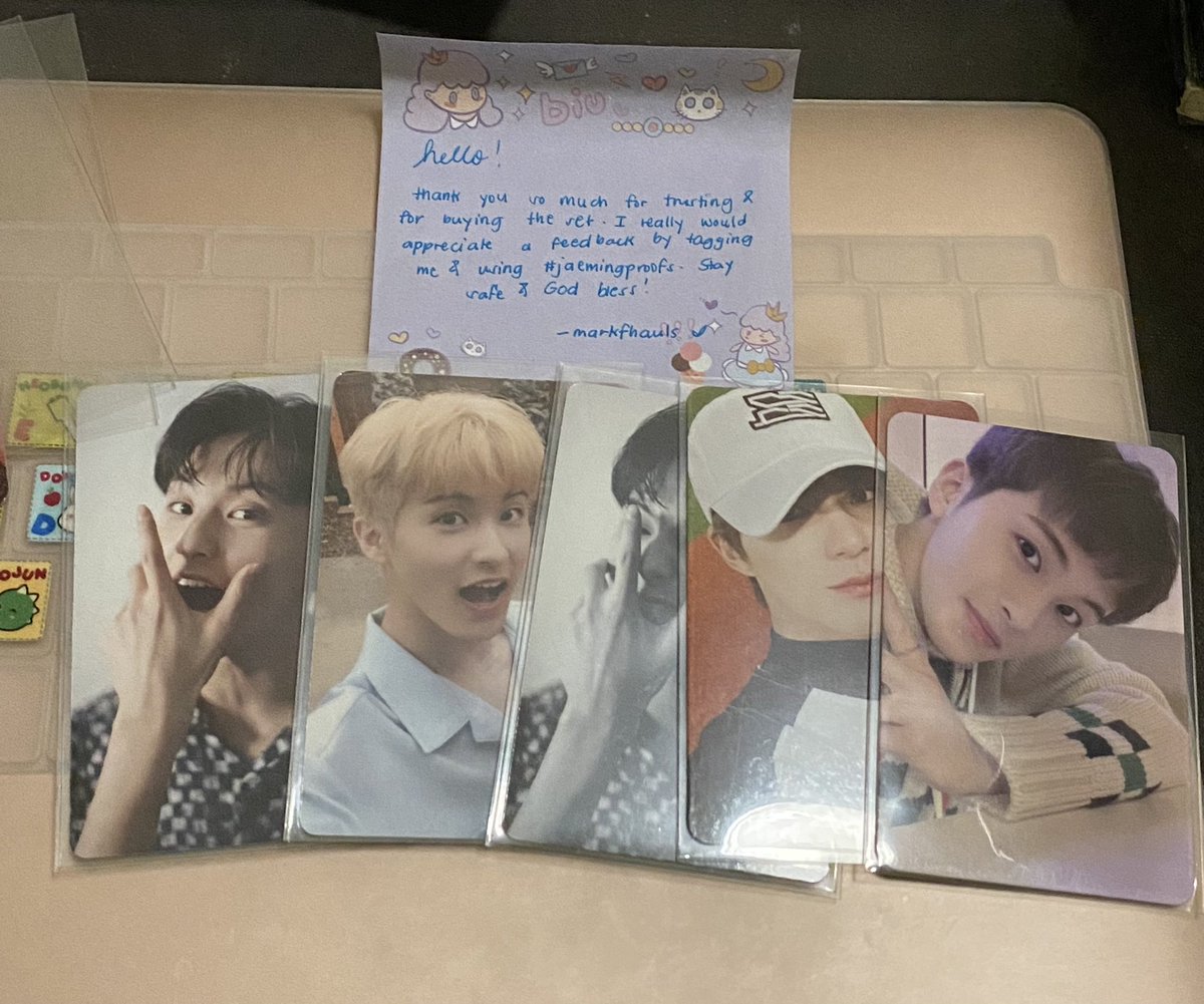 shopahollyPH's tweet photo. Thank you, @markfhauls for letting me adopt this set ❤️ It was a pleasure transacting with you!! #jaemingproofs https://t.co/eFfxq2A6GR