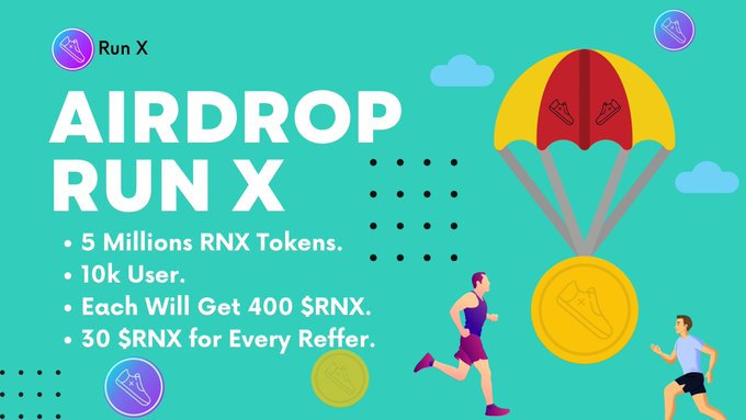 sato_poo04's tweet photo. 👟 RunX AIRDROP:10,000人の参加者に対して500万RNX。
🌟総エアドロップ報酬500万RNX
🎉各ユーザー400RNX+参照ボーンごとに30RNX
✅エアドロップに参加: https://t.co/zuM43zptYn
#p2eall #DeFi #defi
#Airdrop #Virtualcurrency #NFTCollector #nftcommunity #エアドロップ #仮想通貨 https://t.co/mF0IeBuTsZ