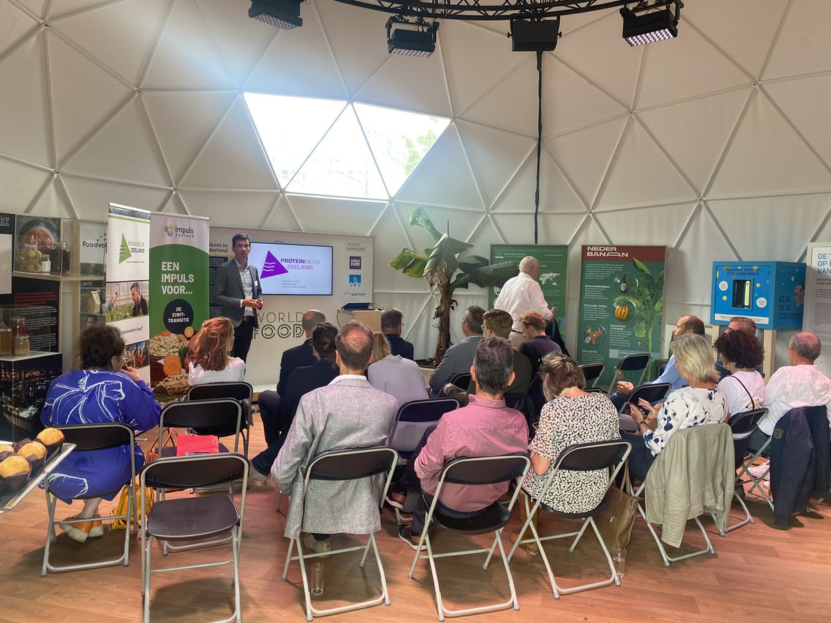 Protein Delta Zeeland Experience @FloriadeExpo is van start. Vijf Zeeuwse bedrijven vertellen het verhaal over hun gezamenlijke ambitie, de #eiwittransitie. #Zeeland
