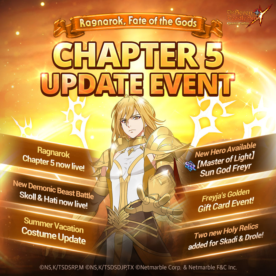 SECOND CHAPTER OF 'RAGNAROK, fate of the gods' NOW LIVE IN NETMARBLE'S THE  SEVEN DEADLY SINS: GRAND CROSS