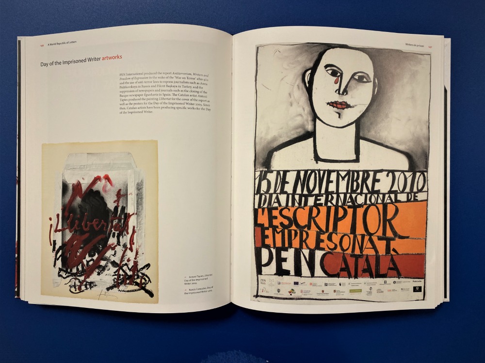 pen_int's tweet photo. Did you know? PEN International’s #Centenary book is full of wonderful artwork from our archives including illustrations created for our Day of the Imprisoned Writer campaign. Buy now: https://t.co/CZccPNhyxY #PENBOOK #DOIW @thamesandhudson @InterlinkBooks @PublishersWkly https://t.co/mooCbAZnvw