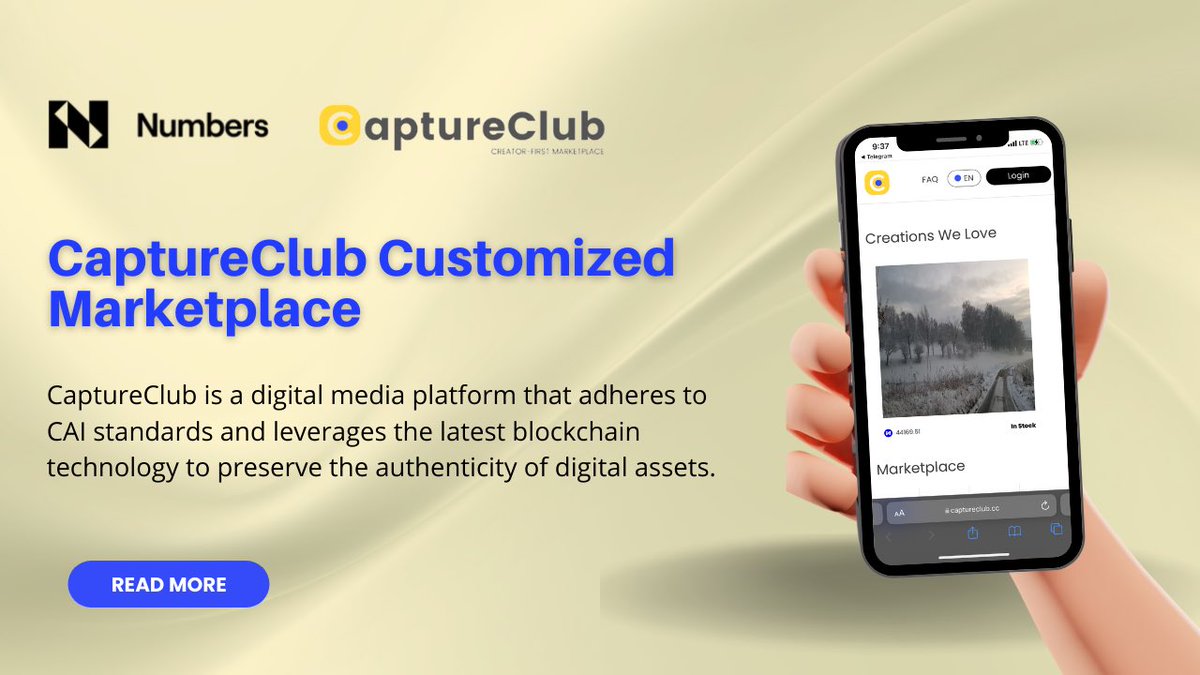 Siyyamarh_'s tweet photo. There is another thing to @numbersprotocol that many are still missing out on and it’s the CaptureClub
About #CaptureClub it’s a digital media platform that adheres to CAI standards and leverages the latest blockchain technology to preserve the authenticity of digital assets
👇 https://t.co/QJiBeboBsm