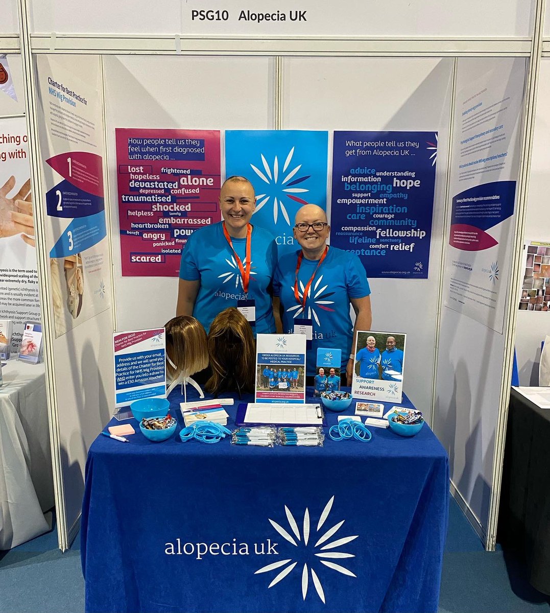 Happy to be back at @HealthySkin4All’s annual conference in Glasgow, raising awareness of AUK, alopecia &amp; the Charter for Best Practice for NHS Wig Provision #BAD2022 #alopeciaawareness