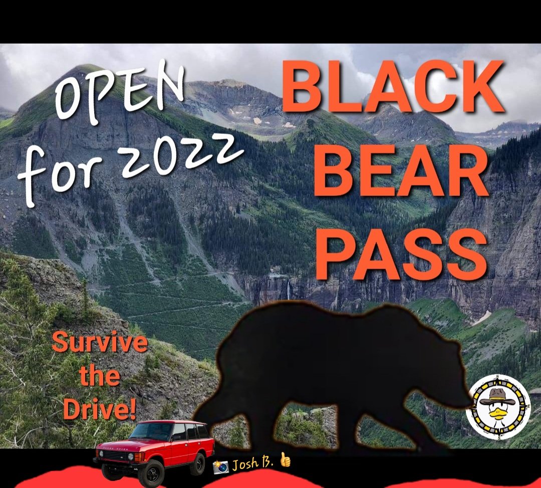 Bushducks's tweet image. CO PASS UPDATE: It's Hairy...it's Scary...it's OPEN for 2022!  It's true, BLACK BEAR PASS Summer 2022 began July 2nd.
bushducks.com/tripreps/passo…